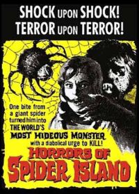 Stampa su tela del poster del film Gli orrori dell'isola ragno