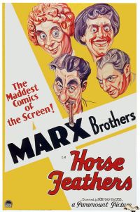 Poster del film Horsefeathers 1932 stampa su tela