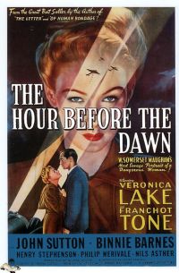 Poster del film Hour Before Dawn 1944 stampa su tela