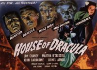 Poster del film La casa di Dracula stampa su tela