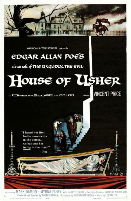 House Of Usher 1960 Movie Poster canvas print