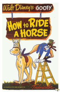 Póster de la película Cómo montar a caballo de 1950, impresión en lienzo