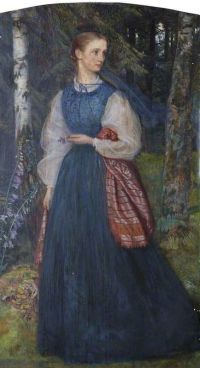 Hughes Arthur Alice Gertrude Waugh Mrs Thomas Woolner canvas print