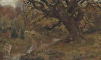 Hughes Arthur In The Forest Of Arden. Jaques And The Stag canvas print