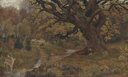 Hughes Arthur In The Forest Of Arden. Jaques And The Stag canvas print