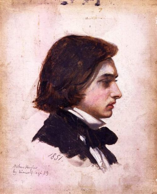 Hughes Arthur Self Portrait At The Age Of 19 1851 canvas print