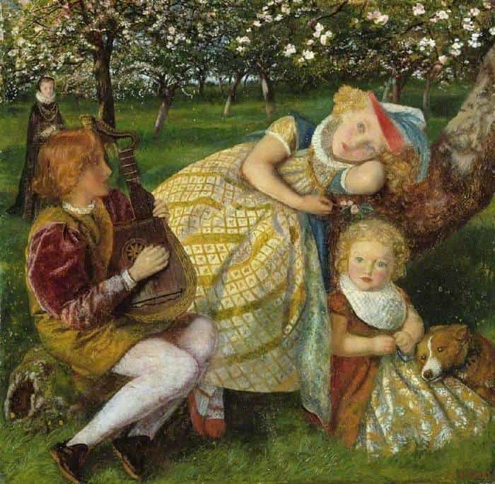 Hughes Arthur The King S Orchard Ca. 1858 59 canvas print