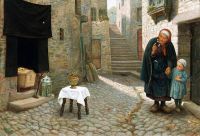 Hughes Arthur The Old Neighbour Gone Before A Street Episode In Brittany 1878 79
