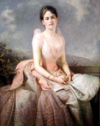 Hughes Edward Portrait Of Juliette Gordon Low 1887 canvas print