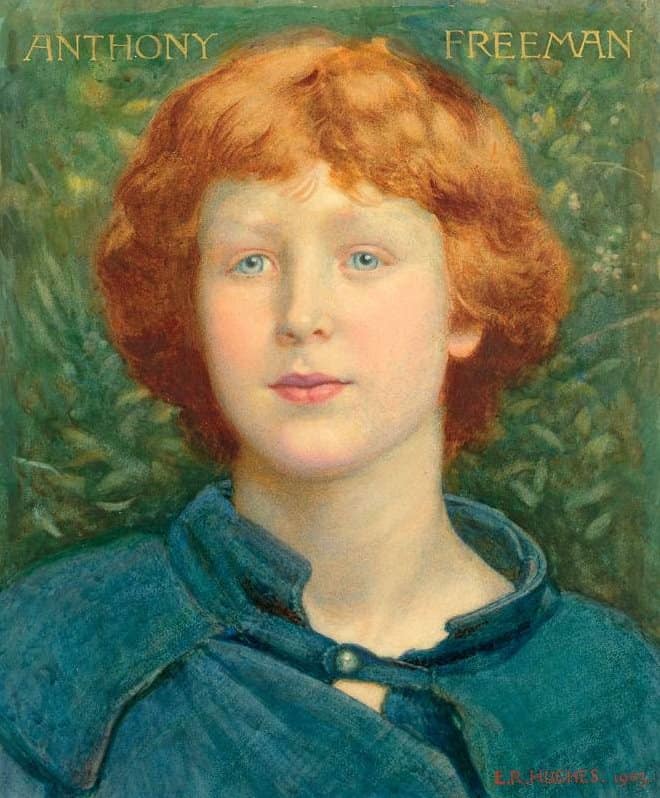 Hughes Edward Robert Portrait Of Anthony Freeman 1903 canvas print