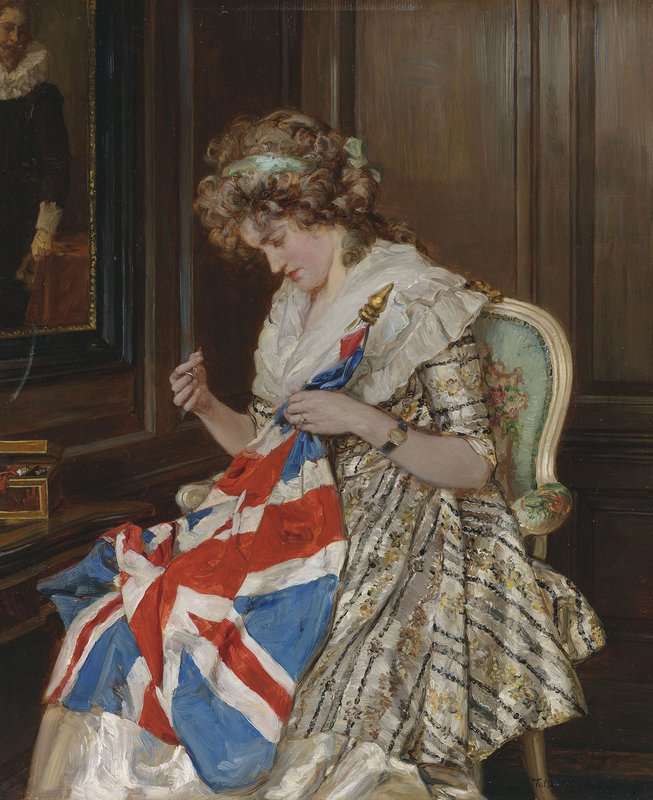 Hughes Talbot Sewing For Victory 1900 canvas print