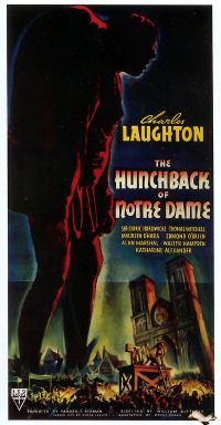 Il gobbo di Notre Dame 1939 Movie Poster stampa su tela