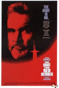Stampa su tela del poster del film Hunt For Red ottobre 1990