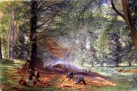 Hunt Alfred William Charcoal Burners In Rokeby Park canvas print