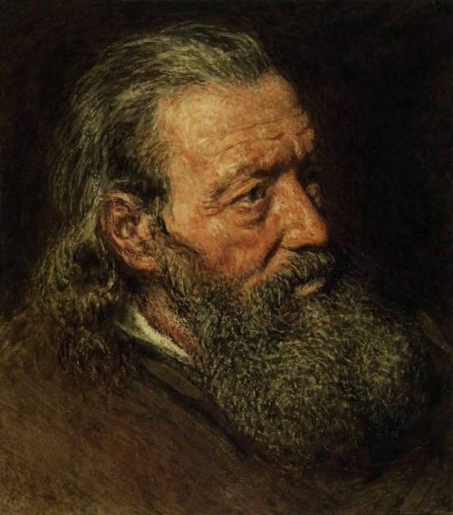 Hunt William Henry Portrait Study Of A Bearded Man Ca. 1835 40 canvas print