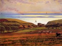 Hunt William Holman Fairlight Downs Sunlight On The Sea 1858
