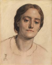 Hunt William Holman Portrait Of Mrs Edith Holman Hunt 1880