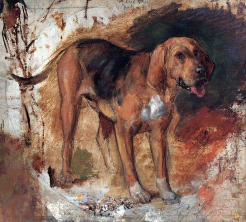 Hunt William Holman Study Of A Bloodhound 1848 canvas print