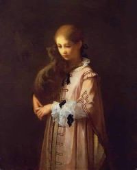 Hunt William Morris Girl With Cat 1856 canvas print