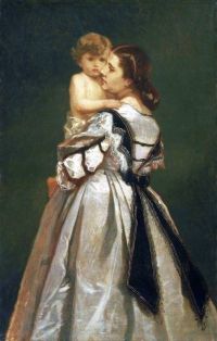 Hunt William Morris Mother And Child Ca. 1865 canvas print