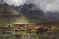 Hurt Louis Bosworth Highland Cattle In A Glen 1891 Leinwanddruck