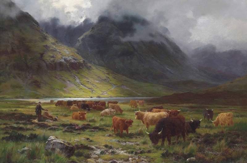Hurt Louis Bosworth Highland Cattle In A Glen 1891 canvas print