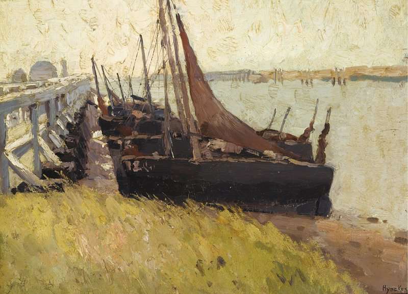 Hynckes Raoul Boats On The Beach canvas print