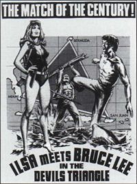 Ilsa se encuentra con Bruce Lee en el póster de la película The Devils Triangle, impresión en lienzo