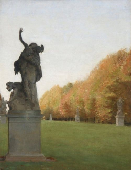Ilsted Peter Vilhelm Fredensborg Palace Gardens With The Statues By Johannes Wiedewelt 1895 canvas print