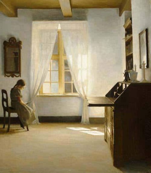 Ilsted Peter Vilhelm Girl Reading Ca. 1915 canvas print