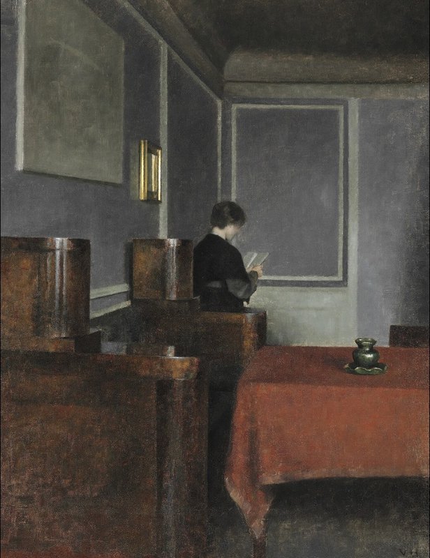Ilsted Peter Vilhelm Interior Med Rygvendt Kvinde. Strandgade 30 1904 canvas print