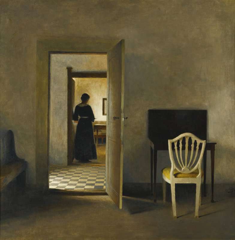 Ilsted Peter Vilhelm Interior With White Chair 1907 canvas print