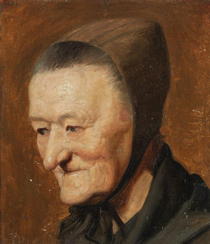 Ilsted Peter Vilhelm Portrait Of An Elderly Woman With A Bonnet 1882 canvas print