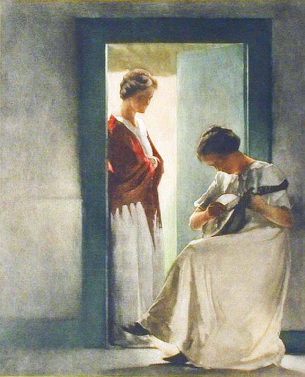 Ilsted Peter Vilhelm Two Girls In A Doorway 1898 canvas print