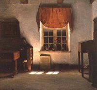 Ilsted Peter Vilhelm Woman Reading In A Sunlit Interior