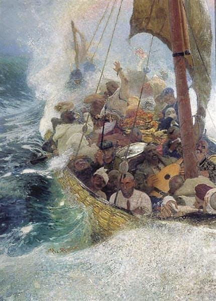 Tableaux sur toile, reproduction de Ilya Repin Cossacks On The Black Sea