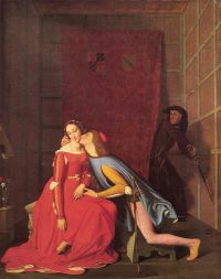 Ingres Paolo And Francesca 1819 canvas print