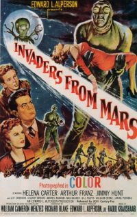 Stampa su tela del poster del film Invaders From Mars