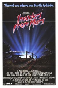 Stampa su tela del poster del film Invaders From Mars Remake