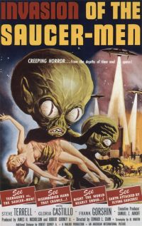 Stampa su tela Invasion Of The Saucer Men 3 Movie Poster