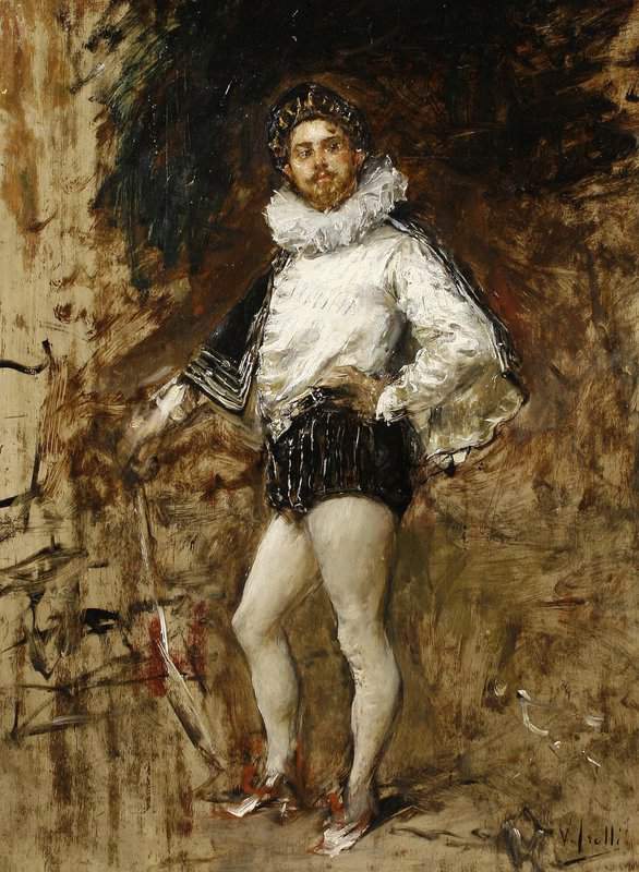 Irolli Vincenzo Study Of A Man In Renaissance Costume canvas print