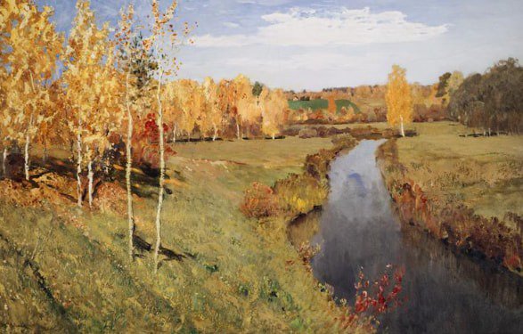 Tableaux sur toile, reproduction de Isaac Levitan Golden Autumn 1895