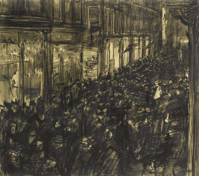 Israels Isaac A Busy Street Scene In The Netherlands canvas print