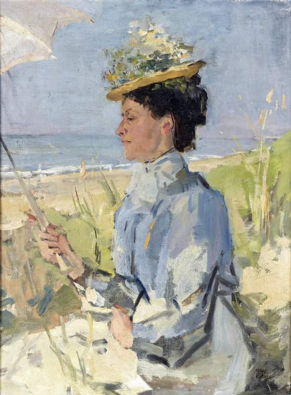 Israels Isaac At The Beach   Portrait Of Martha Salomon canvas print