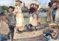 Israels Isaac Children In The Oosterpark Amsterdam Ca. 1892 96