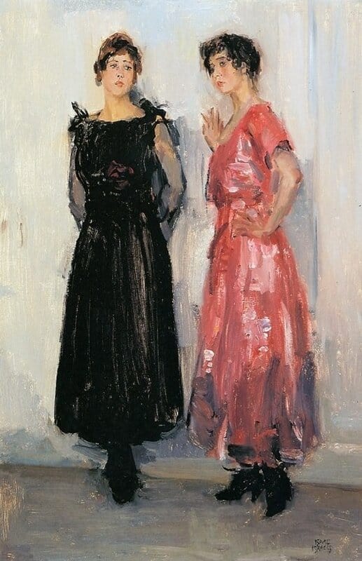 Israels Isaac Ippy And Gertie Posing At Fashion House Hirsch Amsterdam Ca. 1916 canvas print