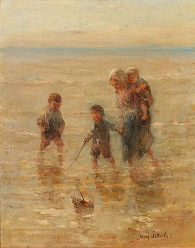 Israels Isaac Kinderen Der Zee Children Playing In The Surf canvas print