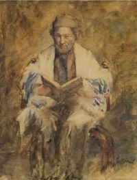 Israels Isaac Man In A Tallit canvas print