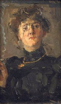 Israels Isaac Portrait Of The Artist Therese Van Duyll Schwartze Ca. 1895 canvas print