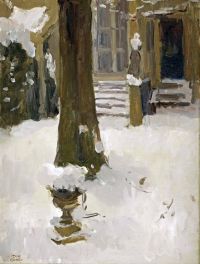 Israels Isaac The Artist S Garden At The Koninginnegracht In Winter The Hague Ca. 1915